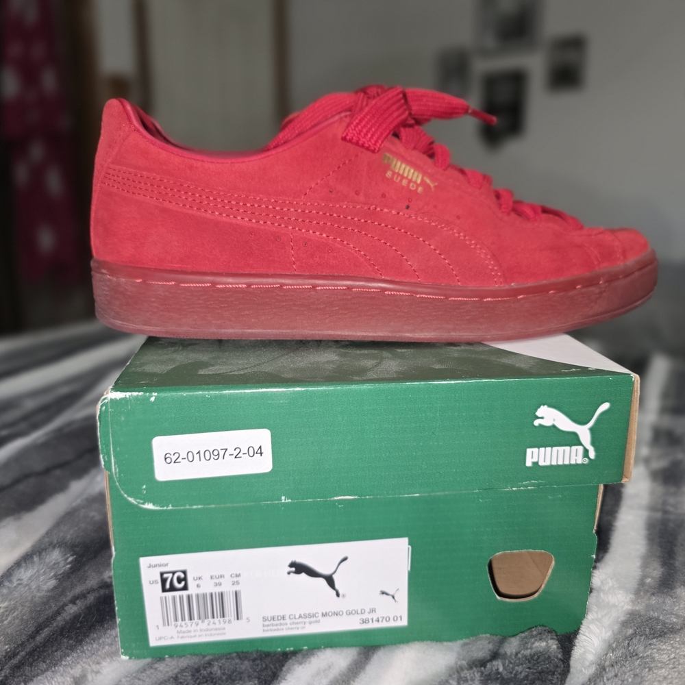 Puma Red Suede Classic Sneakers